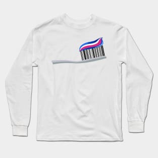 Barcode Art - Toothbrush head Long Sleeve T-Shirt